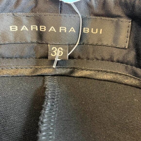 Barbara BUI black crepe & gold waist trim pleated - Picture 5 of 10